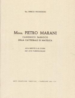Mons. Pietro Marani, canonico parroco della cattedrale di Matelica, Enrico Pocognoni